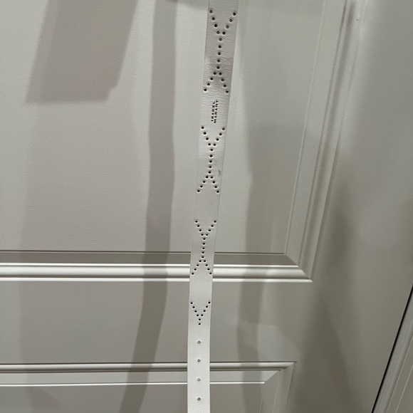 NWT Isabel Marant Telly Leather Belt White Silver 75 - Picture 5 of 8